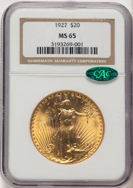 1927 $20 CAC 65 NGC