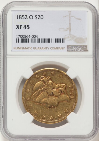 1852-O $20 45 NGC