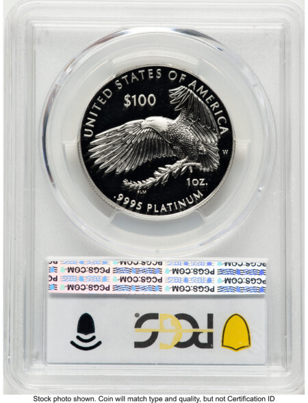 2019-W Proof Platinum Eagle 1 oz Blue Gradient 70 PCGS