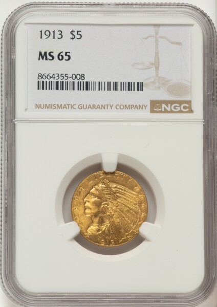 1913 $5 65 NGC