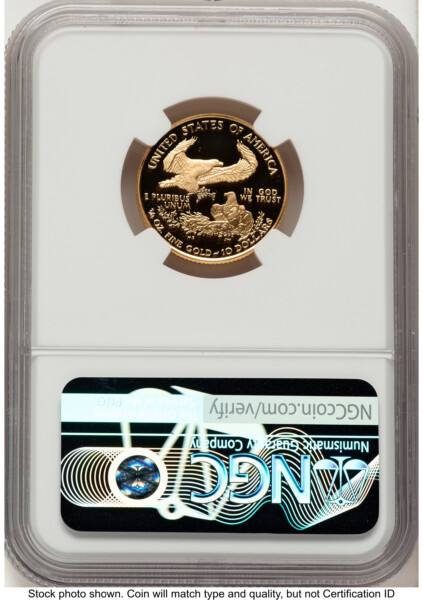 2002-W Proof Gold Eagle 1/4 oz Red Book 70 NGC