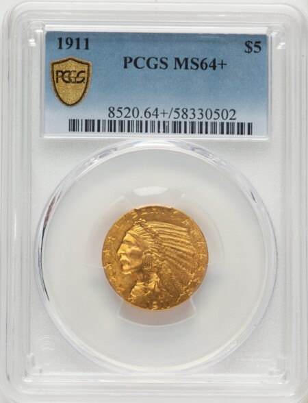 1911 $5 PCGS Secure PCGS Plus 64 PCGS