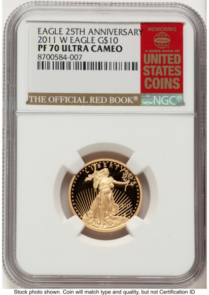 2011-W Proof Gold Eagle 1/4 oz Red Book 70 NGC
