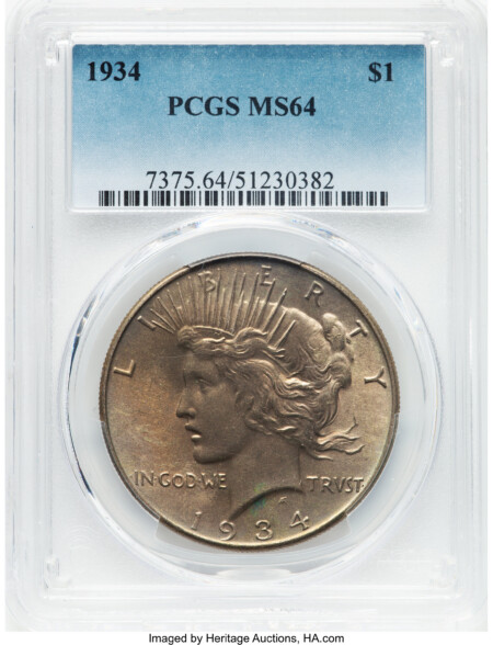 1934 S$1 64 PCGS