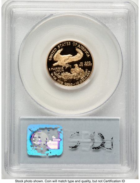 2003-W Proof Gold Eagle 1/4 oz Blue Label 70 PCGS