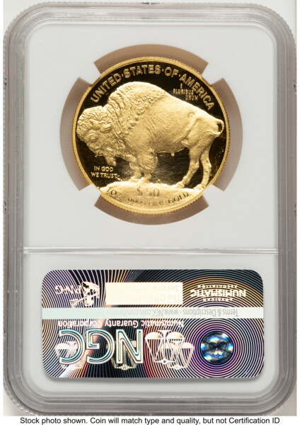 2015-W Proof Gold Buffalo 1 oz ER Bison Label 70 NGC