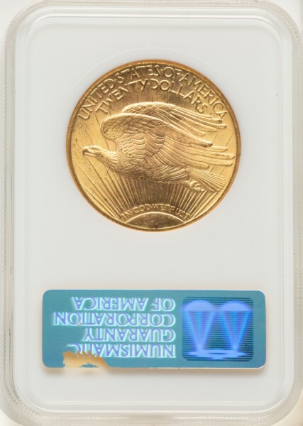 1927 $20 CAC Brown Label 65 NGC