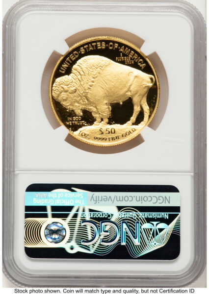 2021-W Proof Gold Buffalo 1 oz ER Don Everhart 70 NGC