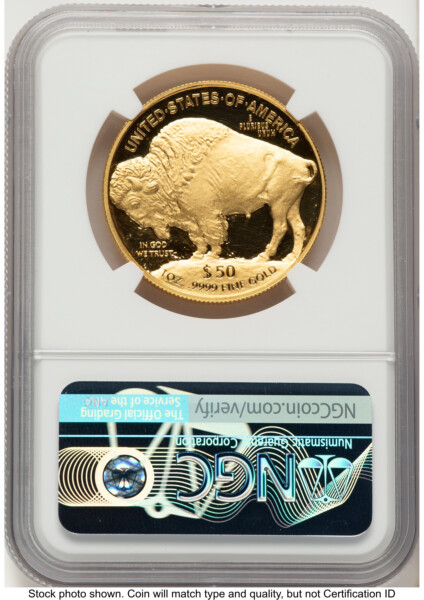 2021-W Proof Gold Buffalo 1 oz Mike Castle 70 NGC
