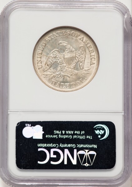 1853 50C Arrow and Rays, MS 66 NGC
