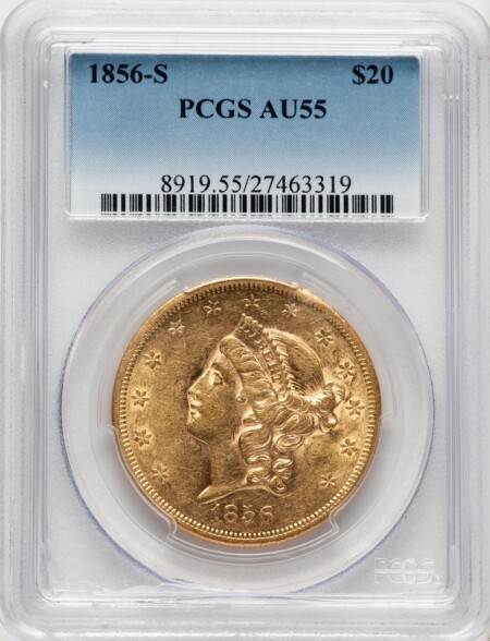 1856-S $20 55 PCGS