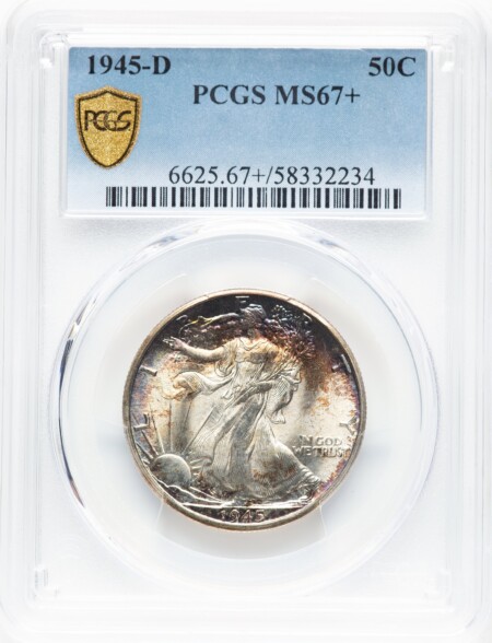 1945-D 50C PCGS Secure PCGS Plus 67 PCGS