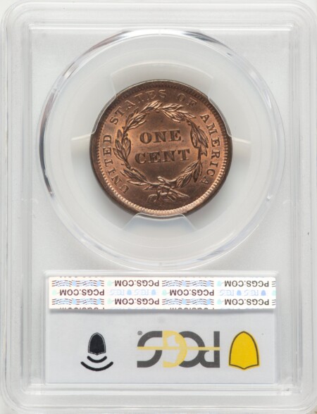 1840 Large Date, RD PCGS Secure 64 PCGS