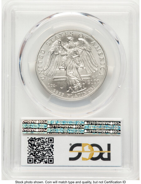 2008-W Burnished Platinum Eagle 1 oz Blue Gradient 70 PCGS