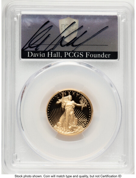 2025-W Proof Gold Eagle 1/4 oz FDI David Hall 70 PCGS