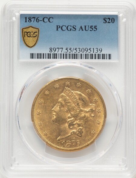 1876-CC $20 PCGS Secure 55 PCGS