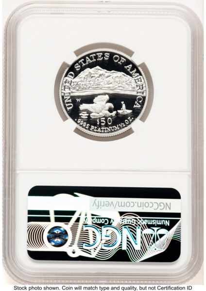 2002-W Proof Platinum Eagle 1/2 oz Brown Label 70 NGC