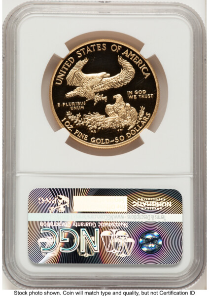 2015-W Proof Gold Eagle 1 oz FDI Statue of Liberty Label 70 NGC