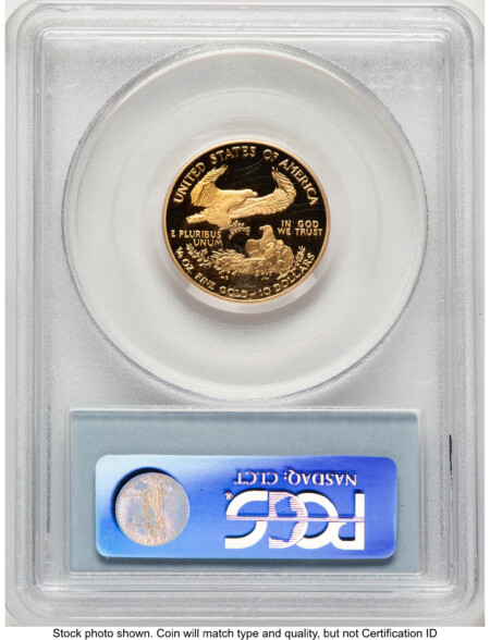 2005-W Proof Gold Eagle 1/4 oz Blue Label 70 PCGS