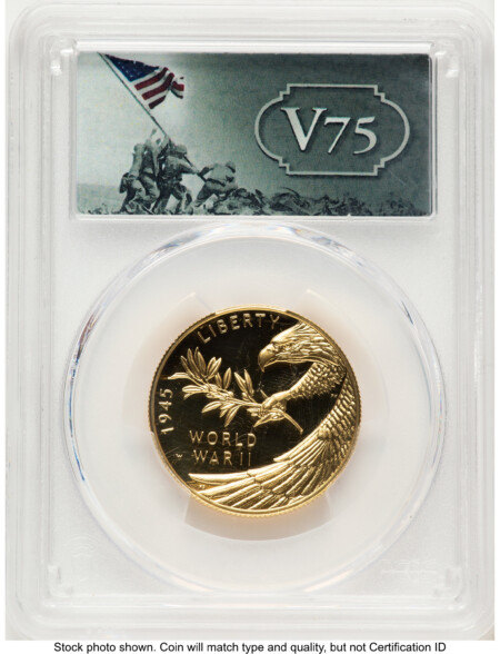 2020-W 1/2 oz Proof Gold End of World War II 75th Anniversary FS V75 Label 70 PCGS