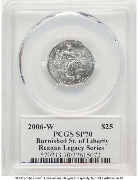 2006-W Burnished Platinum Eagle 1/4 oz Reagan Legacy Series Michael Reagan 70 PCGS