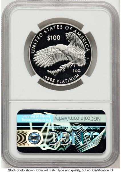 2022-W Proof Platinum Eagle 1 oz Don Everhart 70 NGC