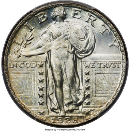 1928 25C, FH PCGS Secure 67 PCGS