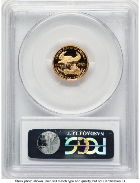 2000-W Proof Gold Eagle 1/10 oz Blue Gradient 70 PCGS
