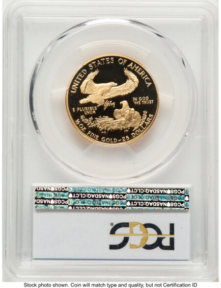 1987-P Proof Gold Eagle 1/2 oz Blue Gradient 70 PCGS