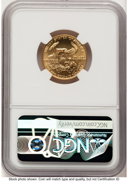 1986 Gold Eagle 1/4 oz Brown Label 70 NGC