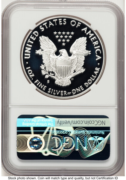 2020-S Proof Silver Eagle 1 oz FDI Mike Castle 70 NGC