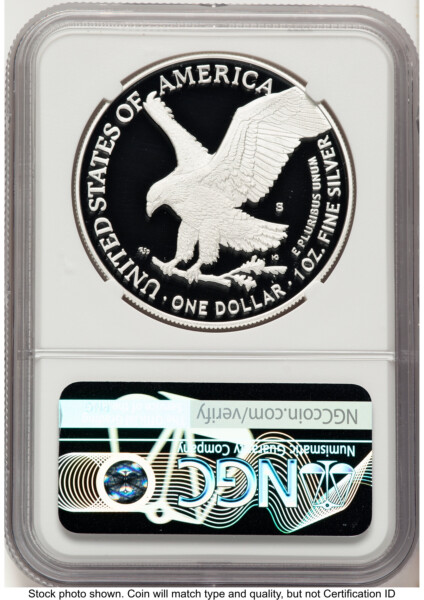 2025-S Proof Silver Eagle Privy U.S. Navy 250th Anniversary 1 oz FDI Military Honor Blue 70 NGC