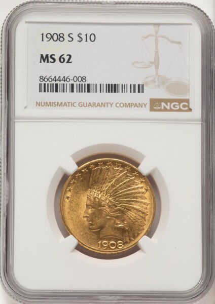 1908-S $10 62 NGC