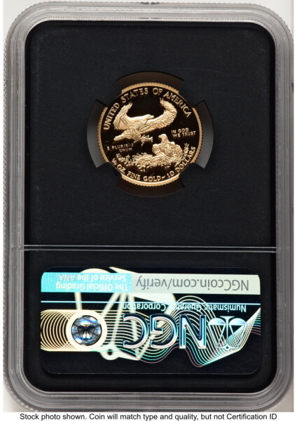 2019-W Proof Gold Eagle 1/4 oz FDI John Mercanti Washington DC Blk Core 70 NGC