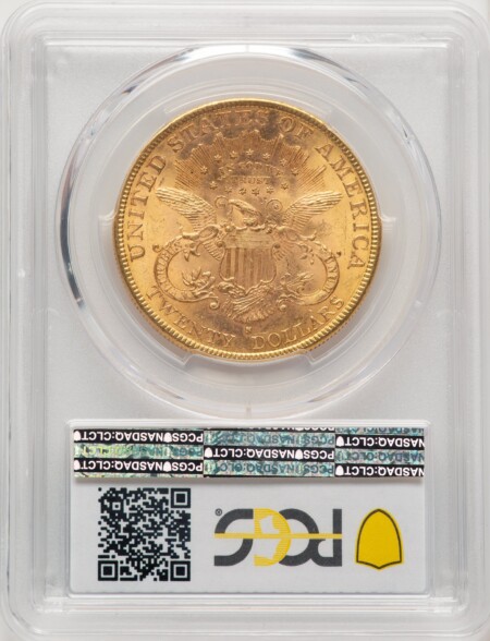 1893-S $20 PCGS Plus Blue Gradient 62 PCGS