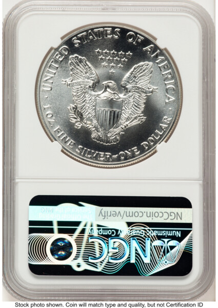 1987 Silver Eagle Brown Label 70 NGC