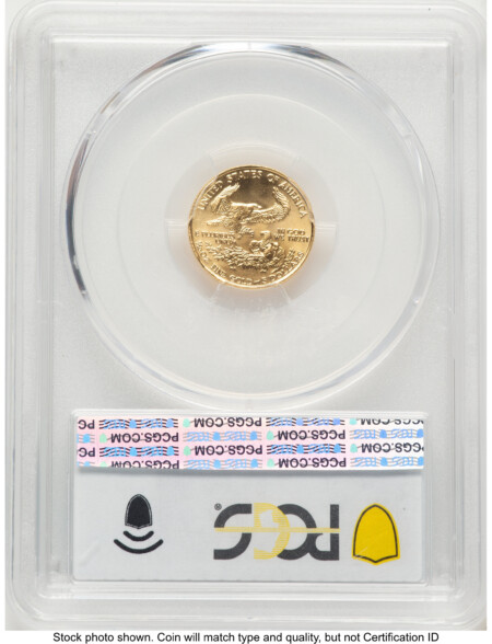 1987 Gold Eagle 1/10 oz Blue Gradient 70 PCGS