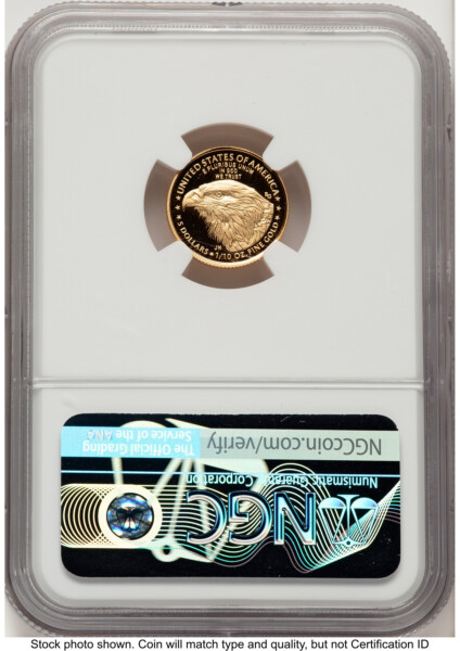 2023-W Proof Gold Eagle 1/10 oz FDI Mike Castle 70 NGC