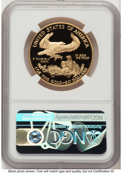 1995-W Proof Gold Eagle 1 oz John Mercanti 70 NGC