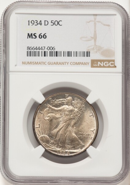 1934-D 50C 66 NGC