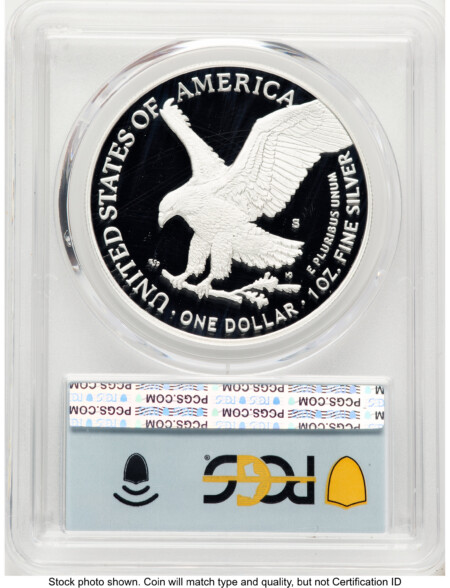 2025-S Proof Silver Eagle 1 oz FDI Flag 70 PCGS