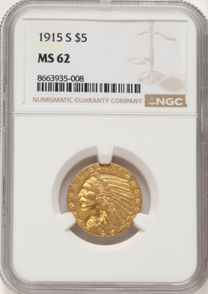 1915-S $5 62 NGC