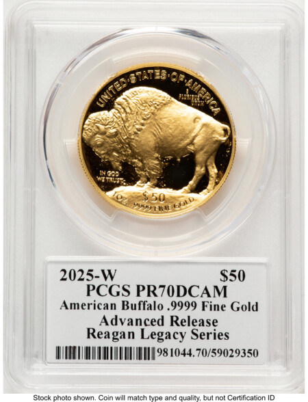 2025-W Proof Gold Buffalo 1 oz AR Reagan Legacy Series Michael Reagan Picture 70 PCGS