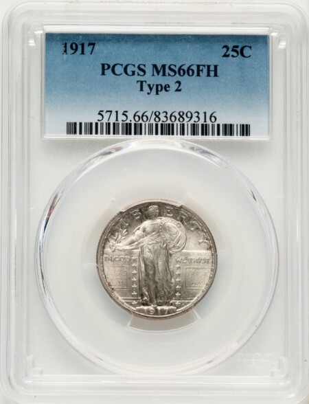 1917 25C Type Two, FH 66 PCGS