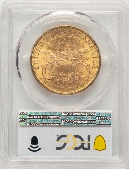 1877-S $20 Blue Gradient 61 PCGS