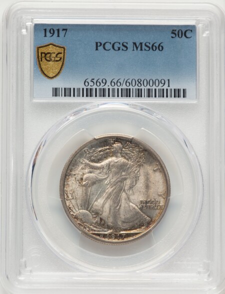 1917 50C PCGS Secure 66 PCGS