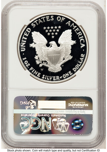 1995-W Proof Silver Eagle 1 oz Mike Castle 70 NGC