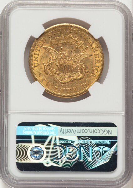 1858-S $20 55 NGC