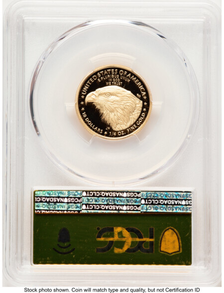 2021-W Type 2 Proof Gold Eagle 1/4 oz FDI Gold Foil 70 PCGS