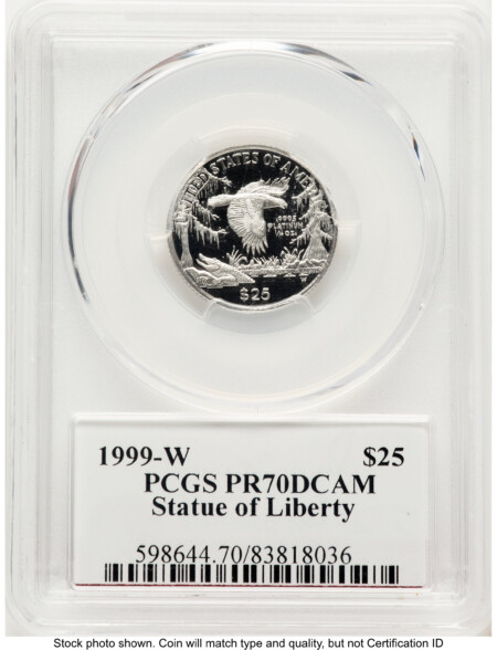 1999-W Proof Platinum Eagle 1/4 oz Ed Moy 70 PCGS